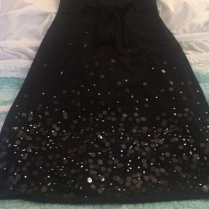 Charlotte Russe Black strapless sequins dress